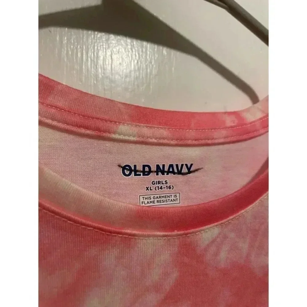 Old Navy Girls Size XL 14-16 Pink Tie-Dye T-Shirt